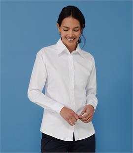 Henbury Ladies Long Sleeve Classic Oxford Shirt